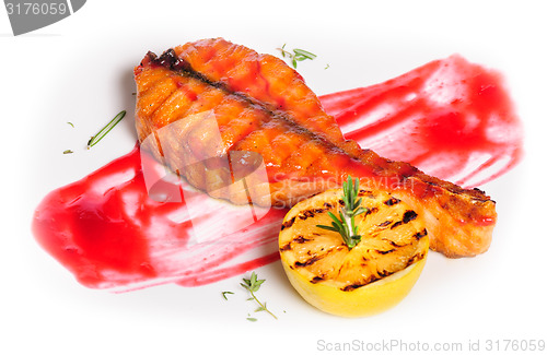 Image of Grilled salmon steak 