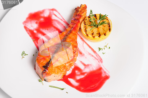 Image of Grilled salmon steak 