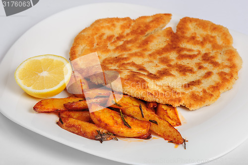 Image of Fried pork chop with potato 