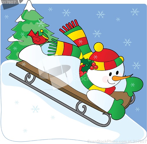 Image of Snowman Sled