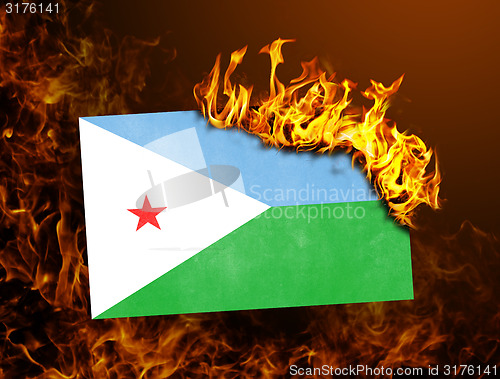 Image of Flag burning - Algeria