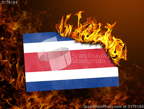 Image of Flag burning - Costa Rica