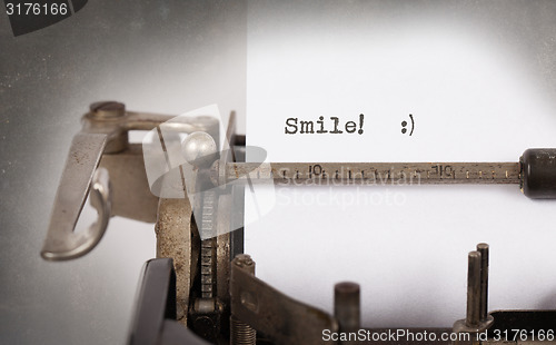 Image of Close-up of a vintage typewriter