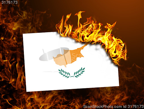 Image of Flag burning - Cyprus