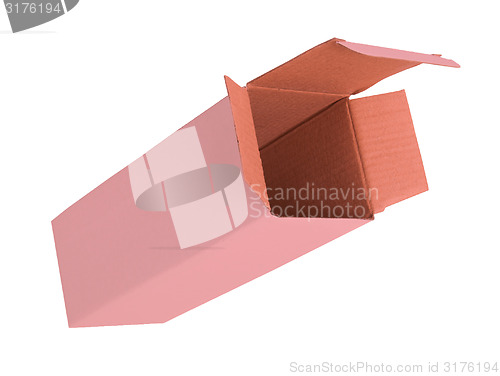 Image of Red cardboard box on a white background