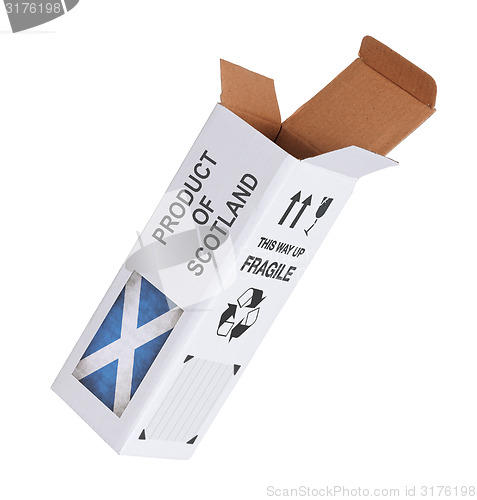 Image of Concept of export - Product of Scotland