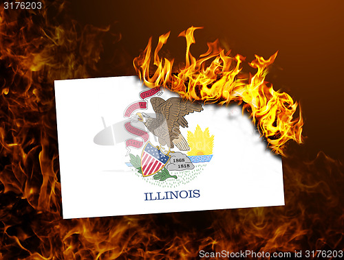 Image of Flag burning - Illinois