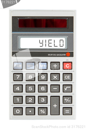 Image of Old calculator - yield