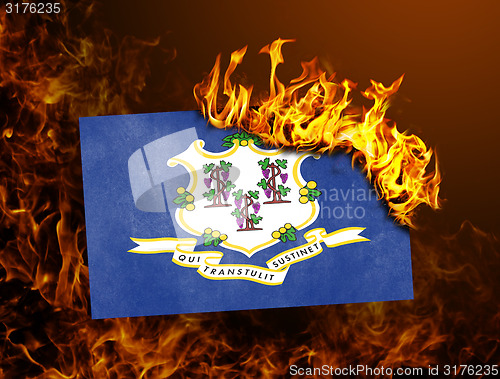 Image of Flag burning - Connecticut