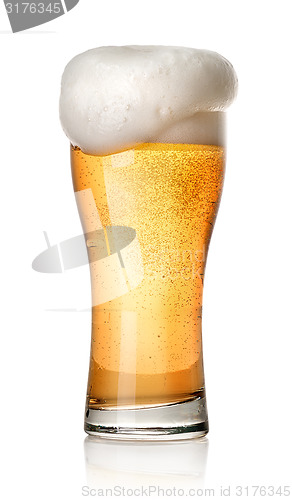 Image of Glass of light beer