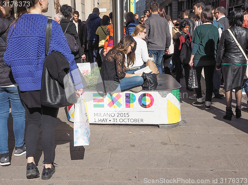 Image of Expo Milano 2015 flags