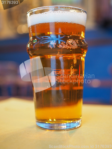 Image of Pint of British ale beer