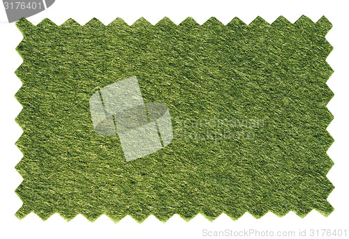 Image of Green artificial synthetic grass meadow sample