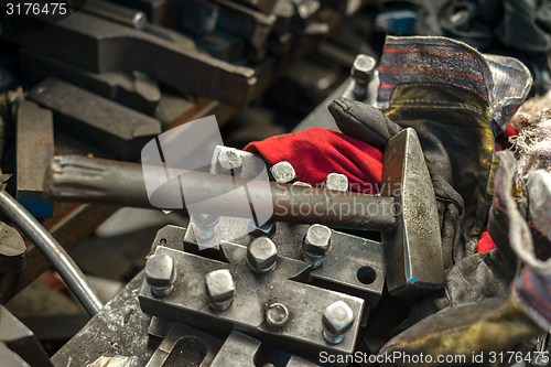 Image of Old tools closeup photo