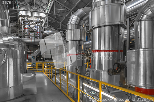 Image of Industrial pipes in a thermal power plant