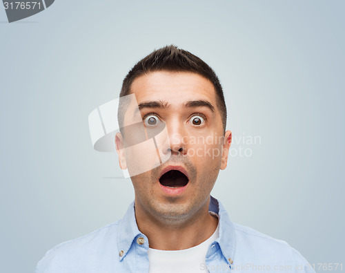 Image of scared man shouting