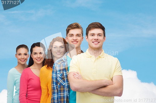 Image of group of smiling teenagers