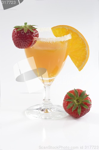 Image of Orange Juice with Strawberries