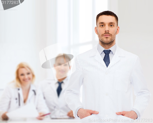 Image of male doctor in white coat