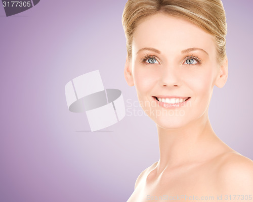 Image of close up of beautiful young woman face