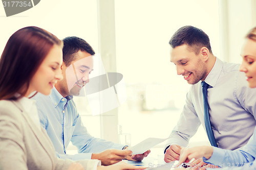 Image of business team having meeting in office