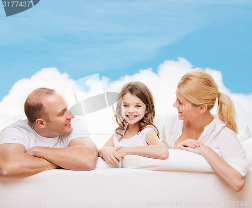 Image of happy family at home