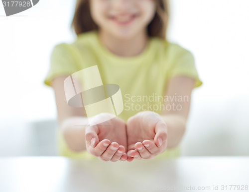 Image of close up of child cupped hands