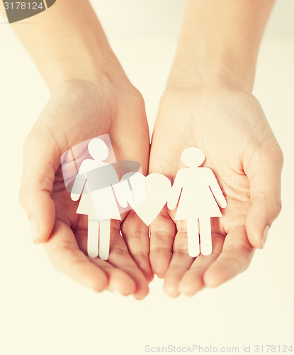 Image of womans hands with paper women