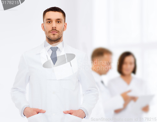 Image of male doctor in white coat