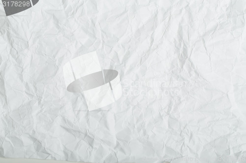 Image of white crumpled paper texture or background
