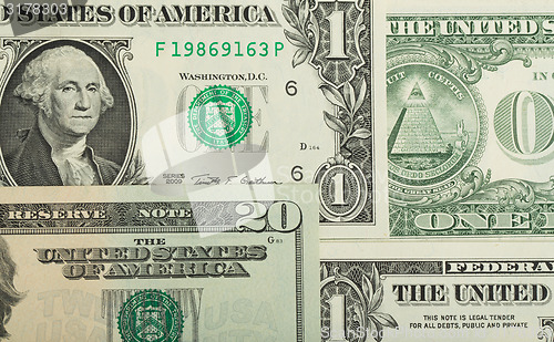 Image of USA dollar money banknotes texture background