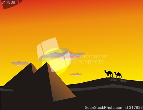 Image of Desert sunset Egypt