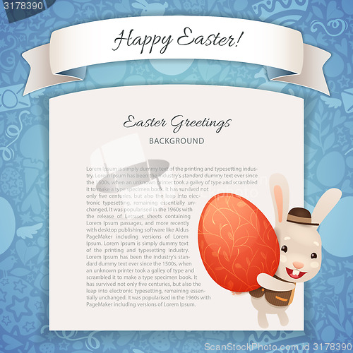 Image of Happy Easter Poster With Banny