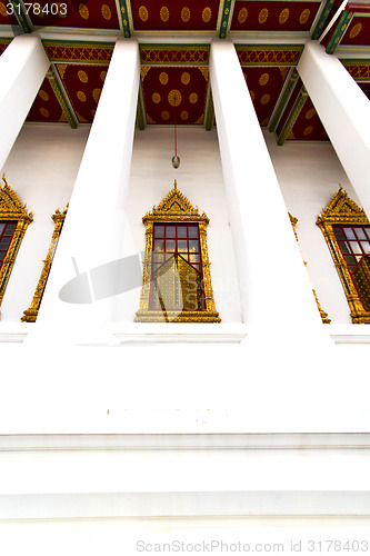 Image of window   in  gold    temple    thailand incision   the temple 