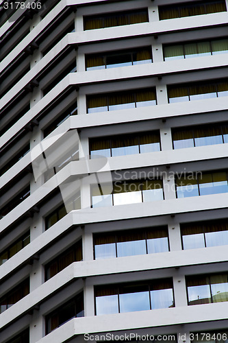 Image of reflex of some gray glass of the centre  bangkok thailand