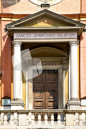 Image of  church  in  the lonate pozzolo  old   terrace 