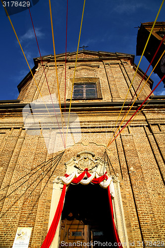 Image of rose window  italy  lombardy     in  the samarate  old    