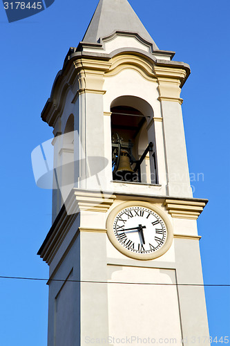 Image of in gorla  old abstract    italy     wall  and church tower bell 