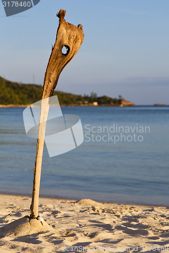 Image of asia sunrise    kho   beach    rocks  cane  south  sea 