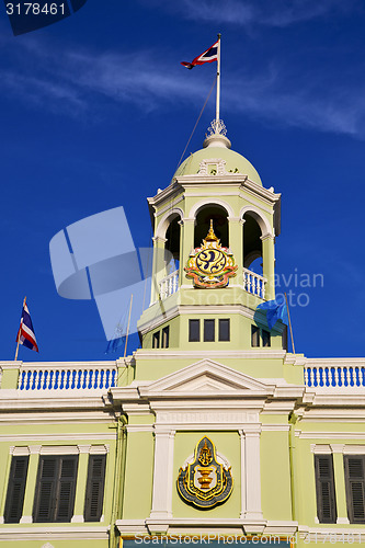 Image of  thailand asia   in  bangkok sunny  temple flag