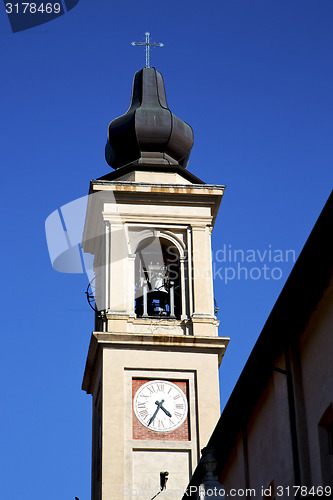 Image of casorate sempione old   tower bell sunny day 