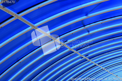 Image of plastic abstract in asia  kho phangan pier roof lomprayah  bay  