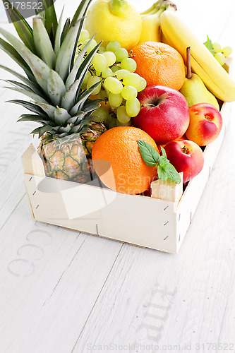 Image of box of fresh fruits