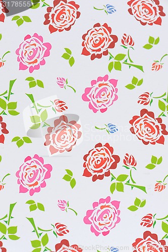 Image of pattern background with flowers