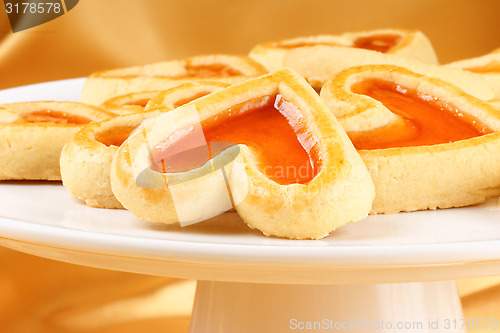 Image of Heart shaped apricot jam cookies