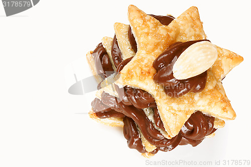 Image of Chocolate cream and almond millefeuille