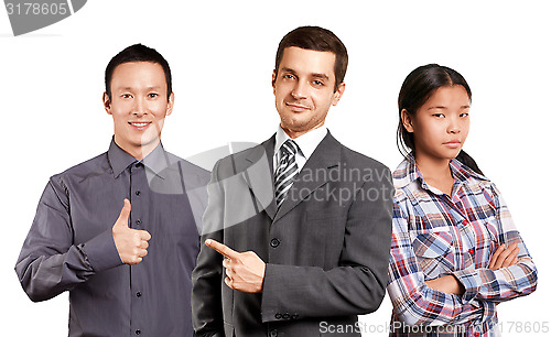 Image of Asian team and Business Man