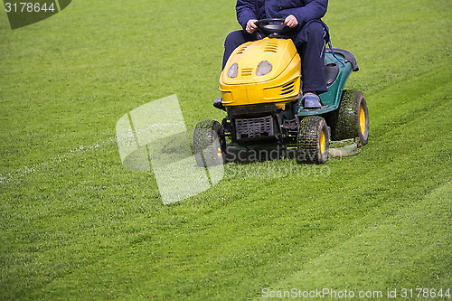 Image of Mowing the grass 