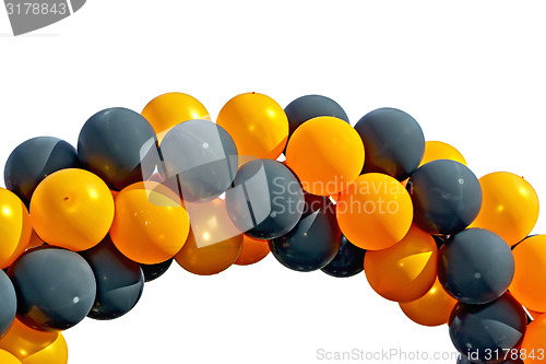 Image of Balloons black and orange