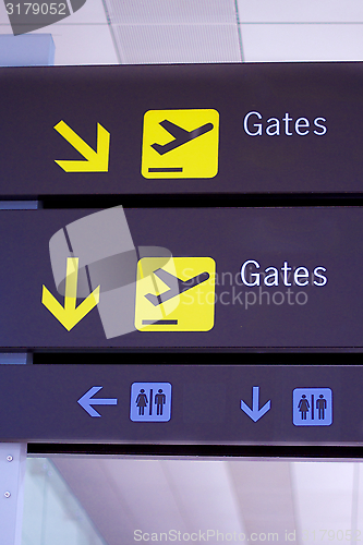 Image of Sign Panel at Airport